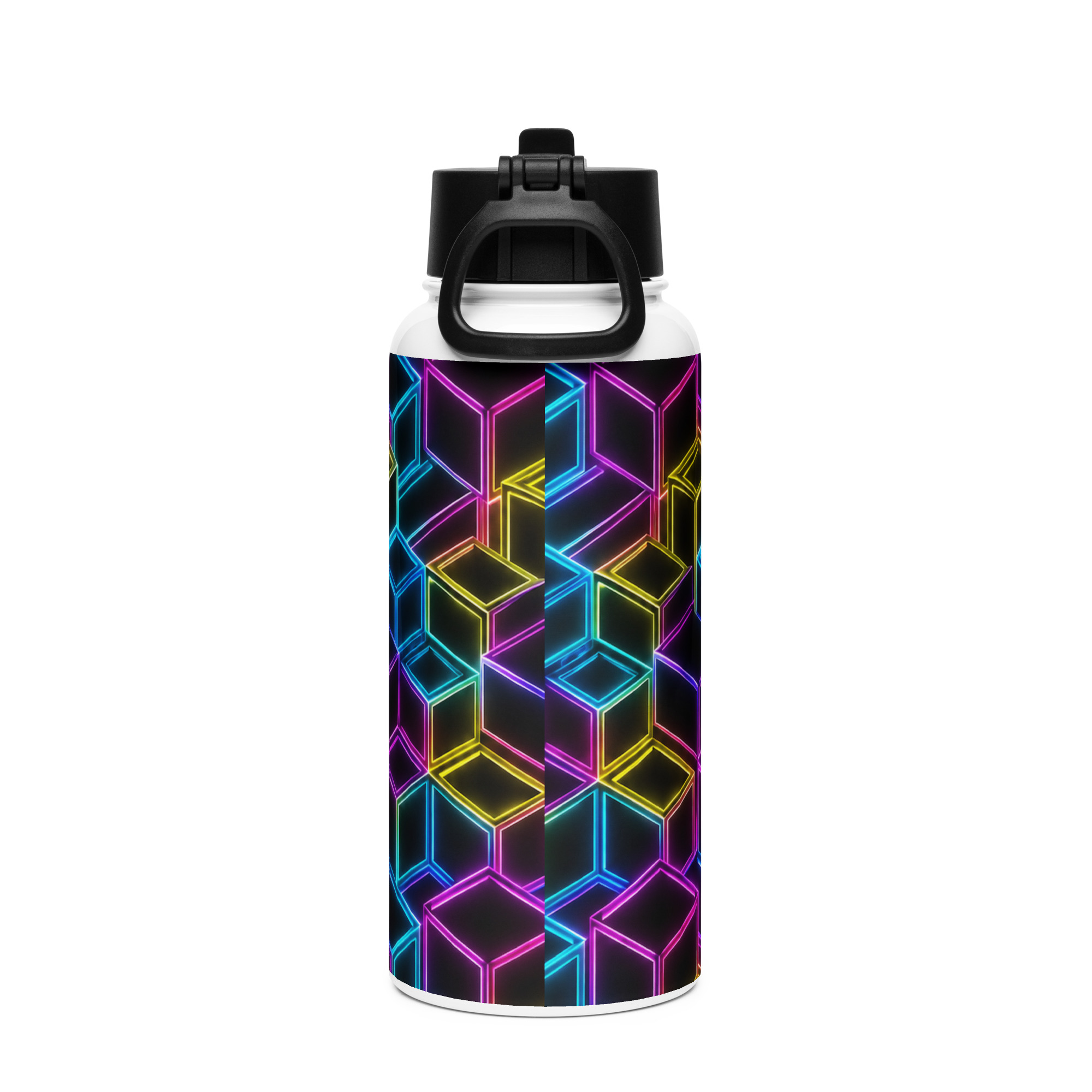 Stainless steel water bottle with a straw lid - Image 2